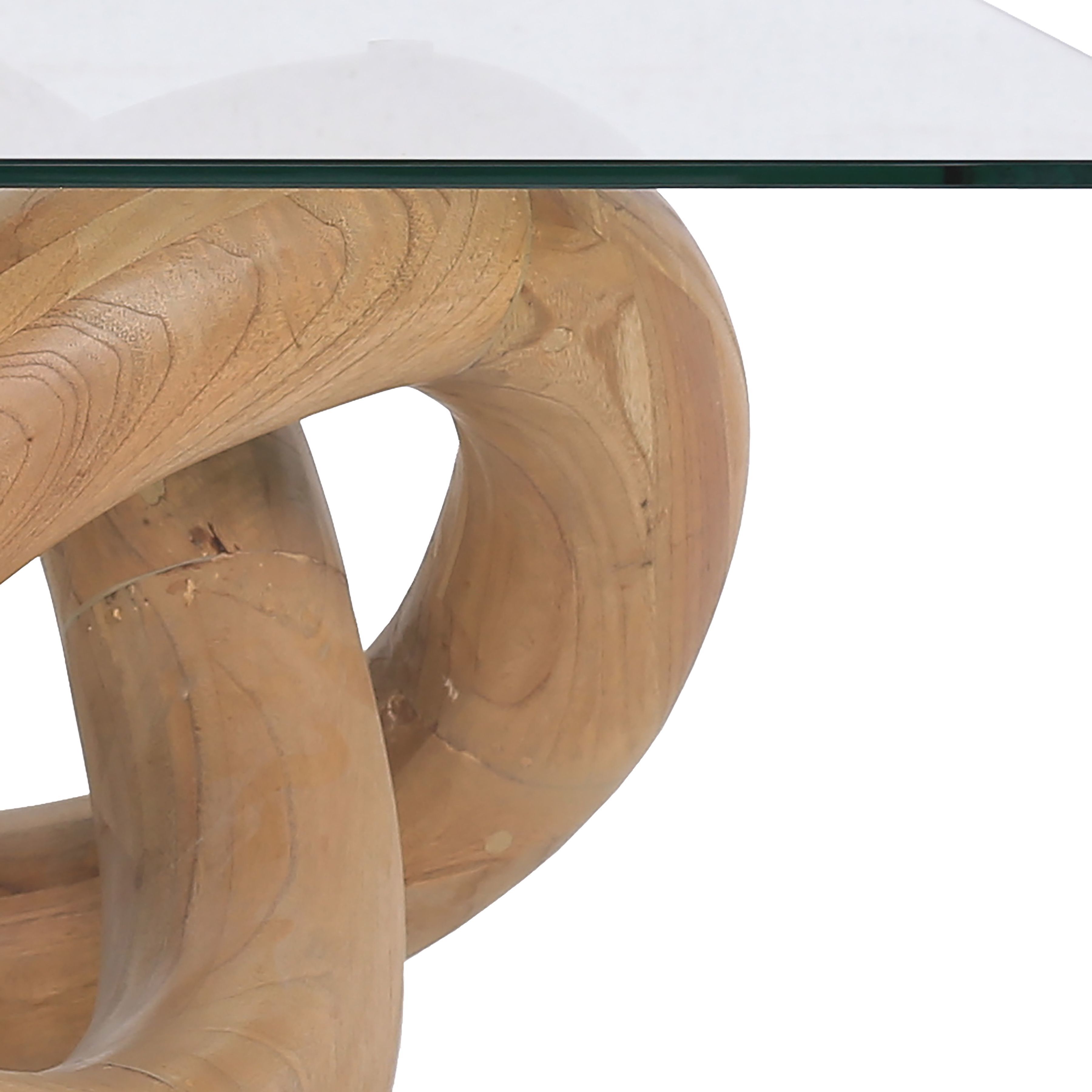Knotty 36 X 36 inch Natural with Clear Coffee Table
