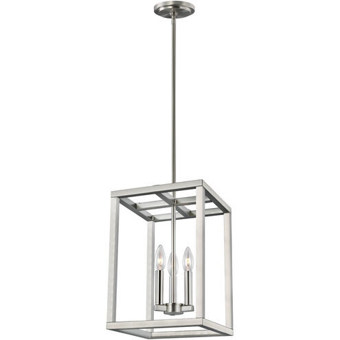 Moffet Street 3 Light 10.5 inch Brushed Nickel Foyer Pendant Ceiling Light, Small