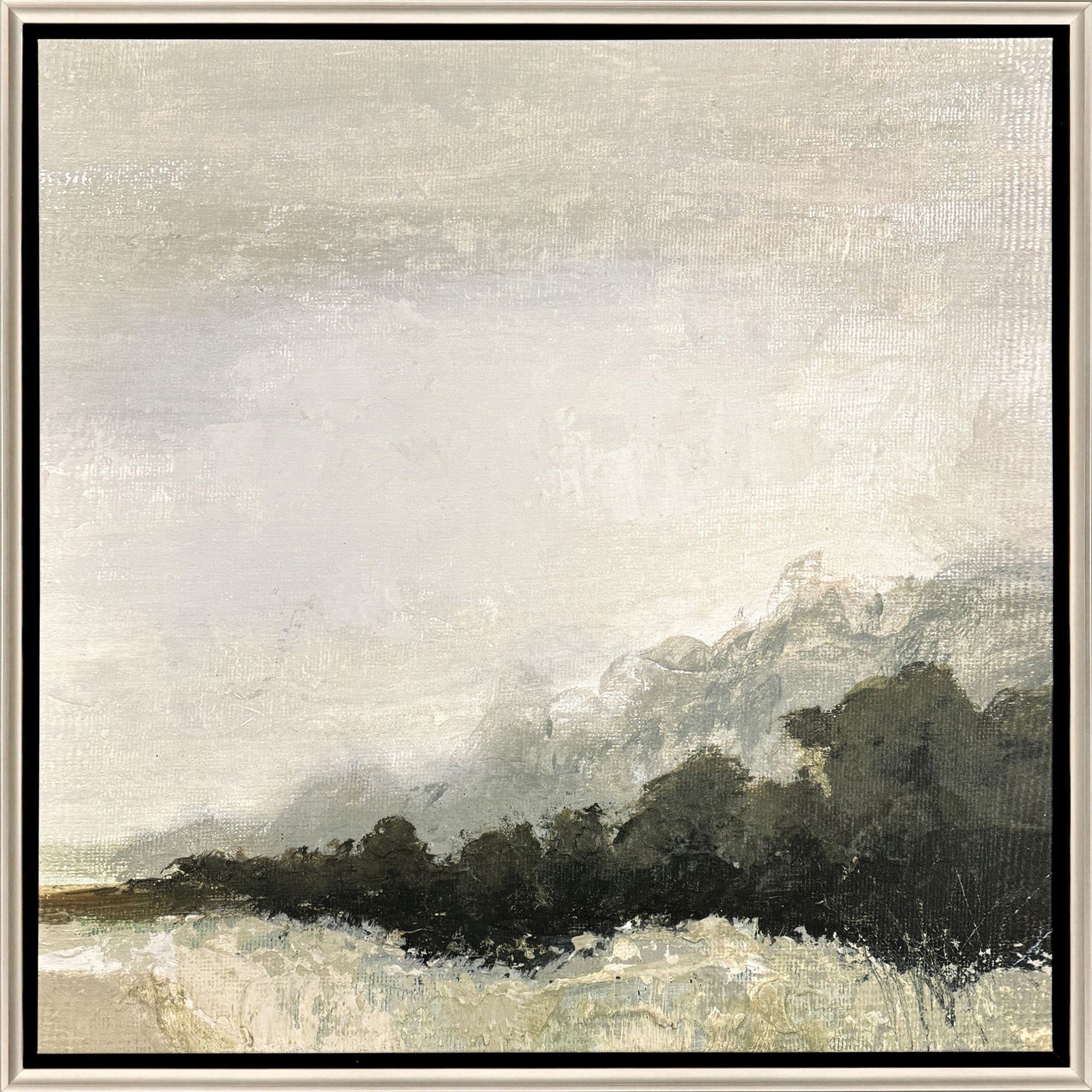 Along the Path Green and Neutral Canvas