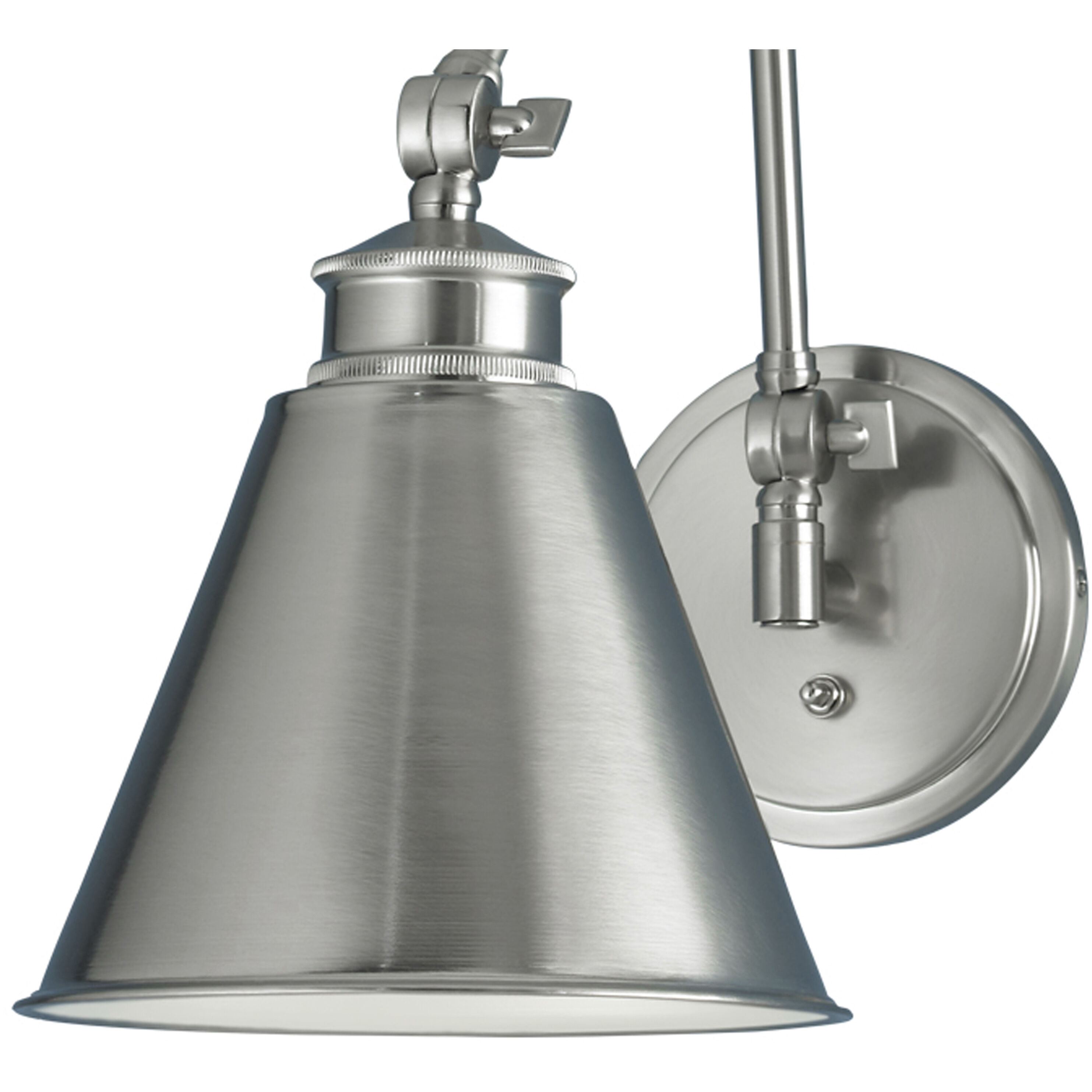 Aidan 8 inch Brushed Nickel Swingarm Sconce Wall Light