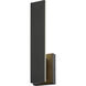 Stylet LED 18 inch Sand Black Outdoor Wall Light