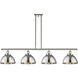 Ballston Urban 4 Light 48 inch Polished Nickel Island Light Ceiling Light