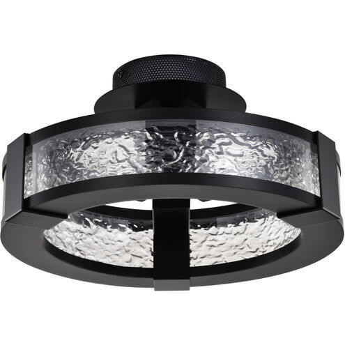 Darrow LED 13.75 inch Matte Black Semi Flush Mount Ceiling Light