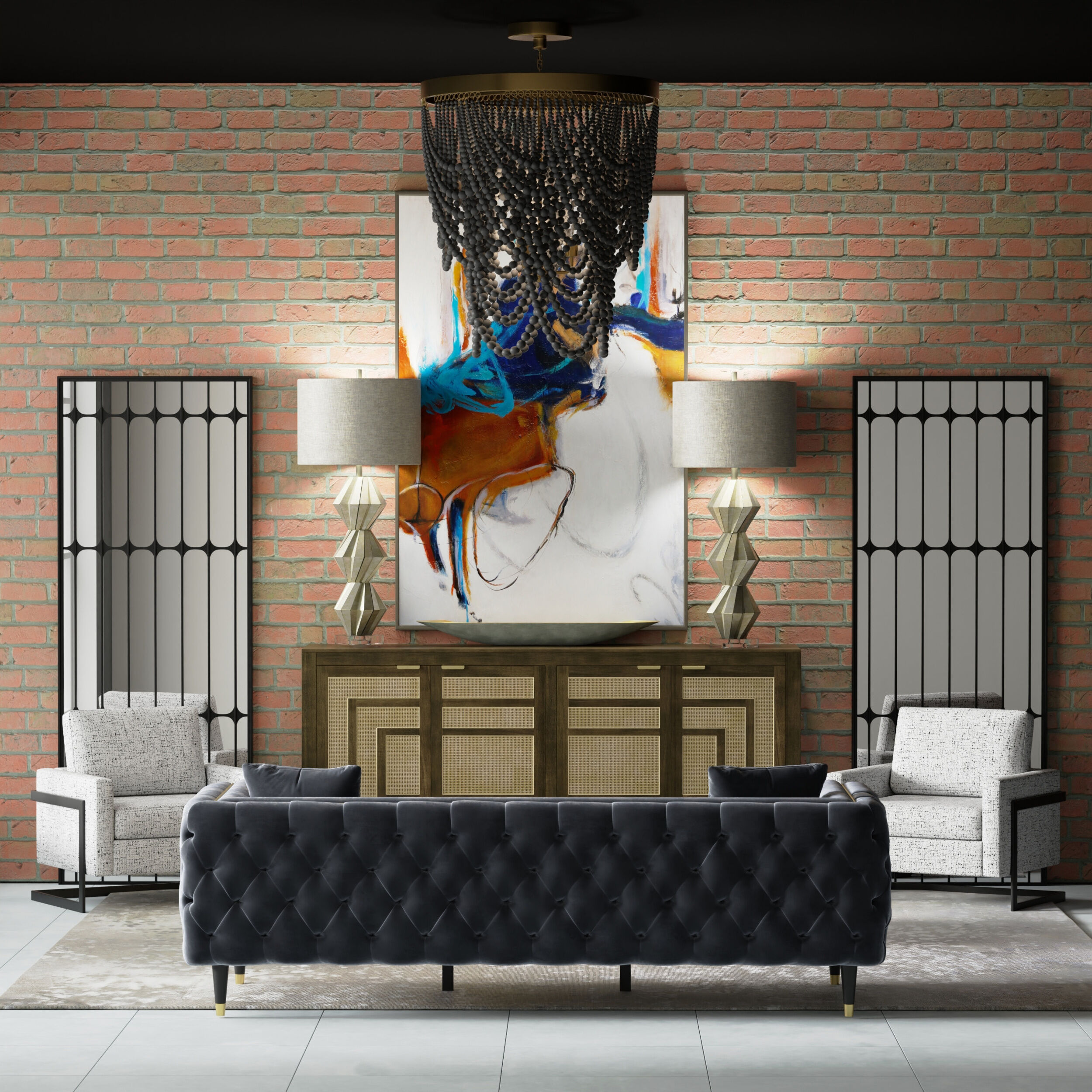 Priestly 44.5 inch 150 watt Aged Silver Table Lamp Portable Light 