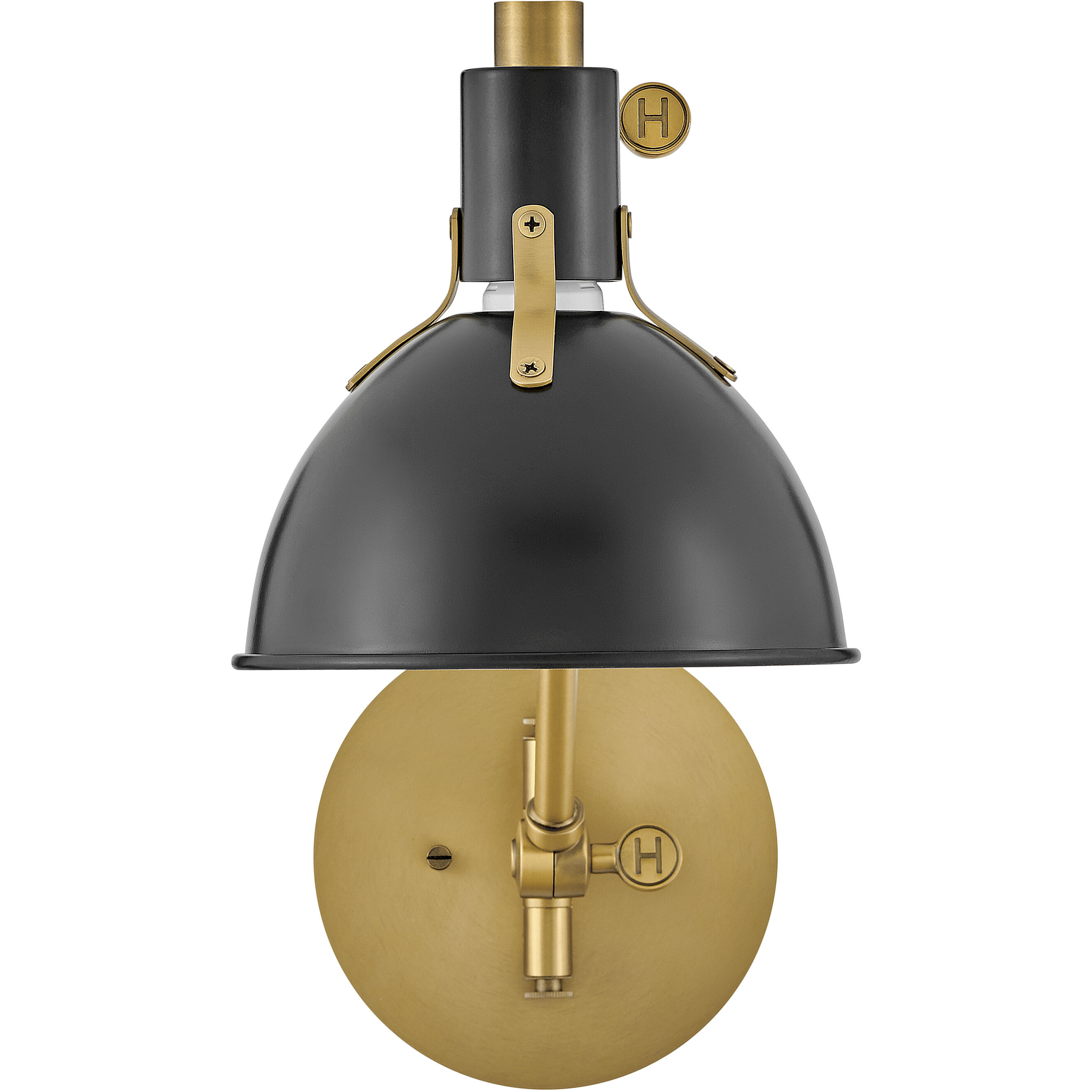 Argo 1 Light 7 inch Satin Black with Lacquered Brass Indoor Wall Sconce Wall Light