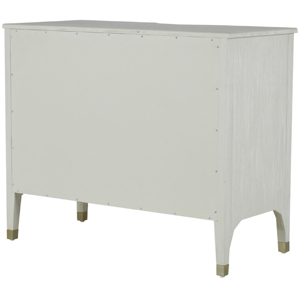 Sherman Cerused White / Stainless Gold Chest