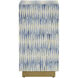 Nadene 22.5 X 12 inch Blue and Natural and Brushed Brass Accent Table