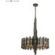 Industrialist 8 Light 30 inch Black Nickel with Clear Pendant Ceiling Light