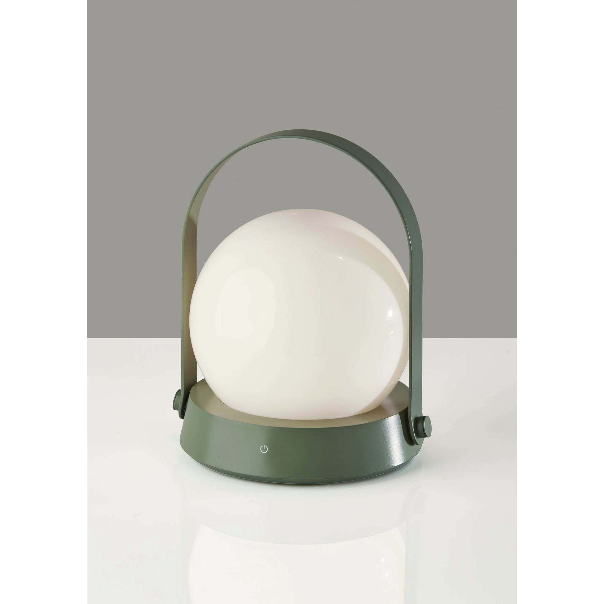 Millie 8.25 X 7 inch Sage Green Color Changing Table Lantern, Simplee Adesso