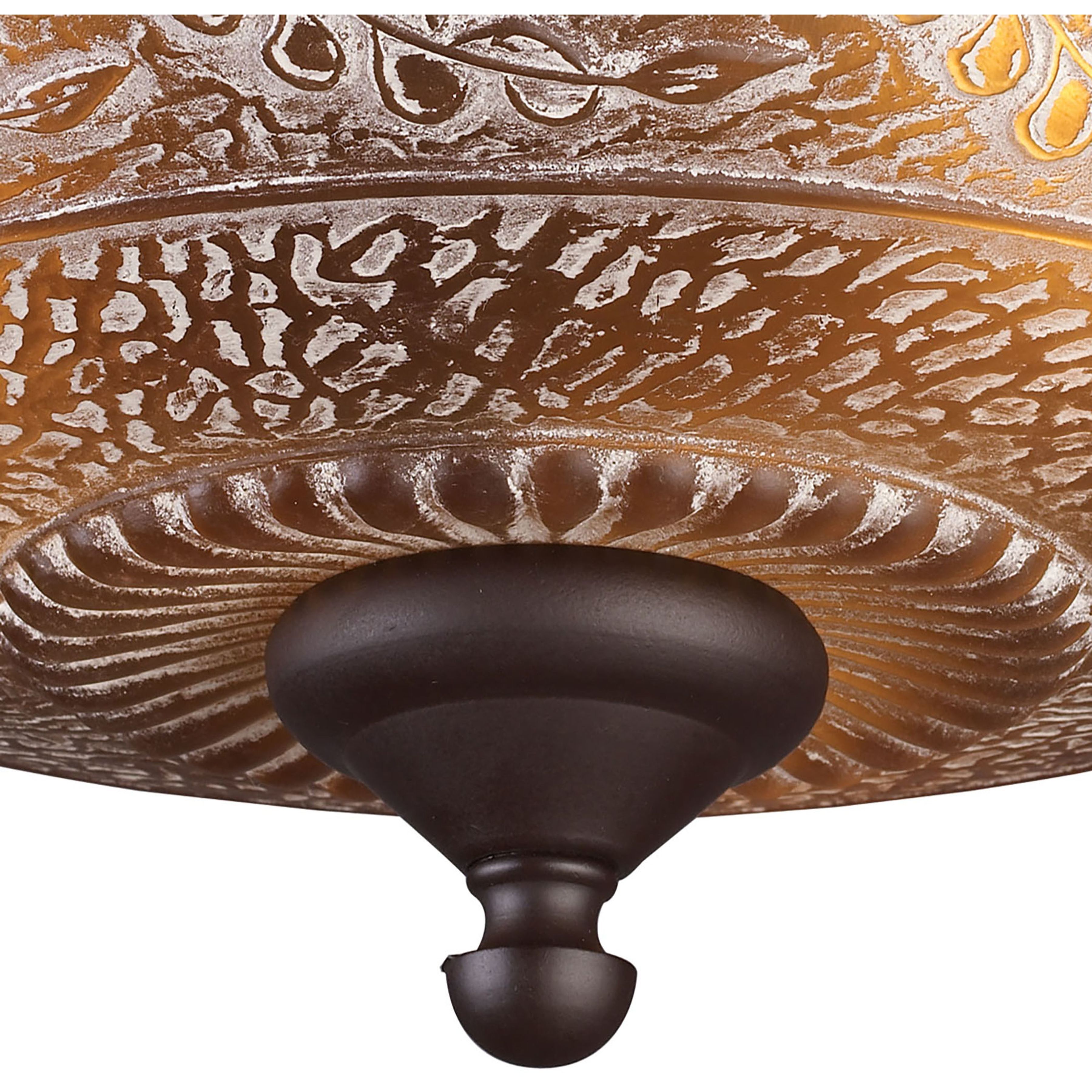 Norwich 3 Light 14 inch Oiled Bronze Semi Flush Mount Ceiling Light