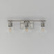 Geode 3 Light 22.5 inch Satin Nickel Bath Vanity Wall Light