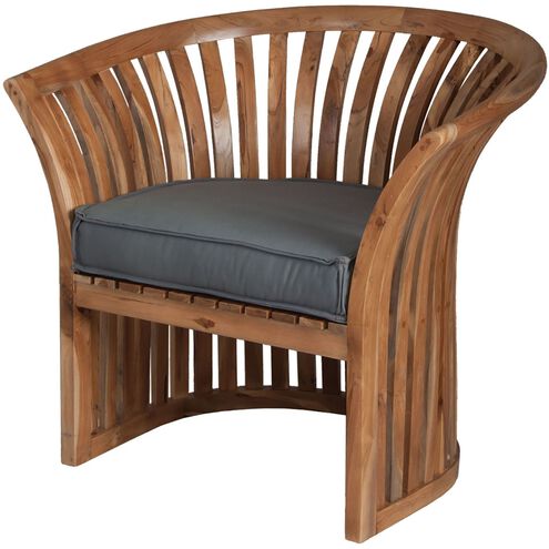 Teak Barrel 23 X 21 inch Gray Outdoor Cushion, Chair Cushion