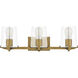 Perry 3 Light 24 inch Weathered Brass Bath Light Wall Light, Large