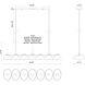 Atlas 7 Light 42.38 inch Black/Pine Green Linear Pendant Ceiling Light in Black and Pine Green