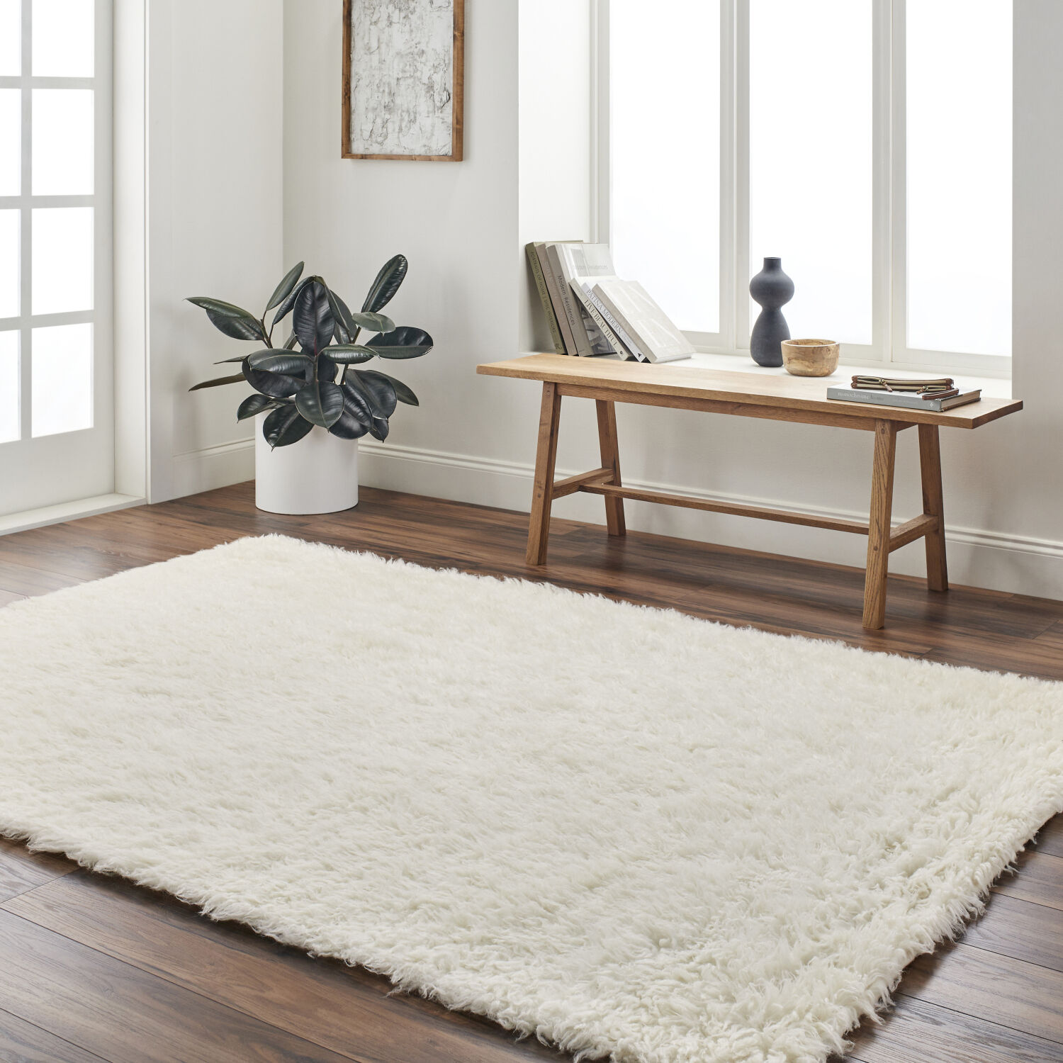 Alpaca 120 X 96 inch Cream Rug, Rectangle