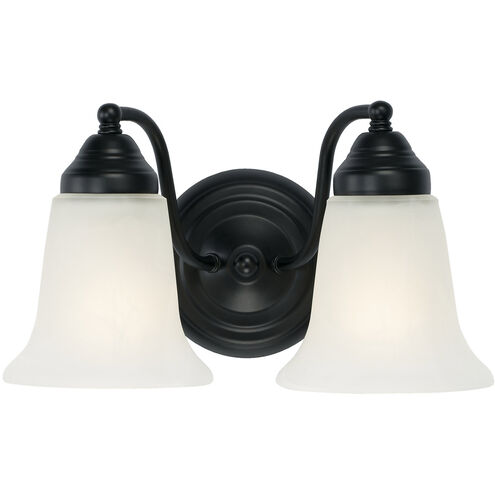Brady 2 Light 12 inch Matte Black Vanity Light Wall Light