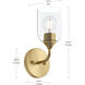 Ilia 1 Light 6 inch Brushed Gold Wall Sconce Wall Light