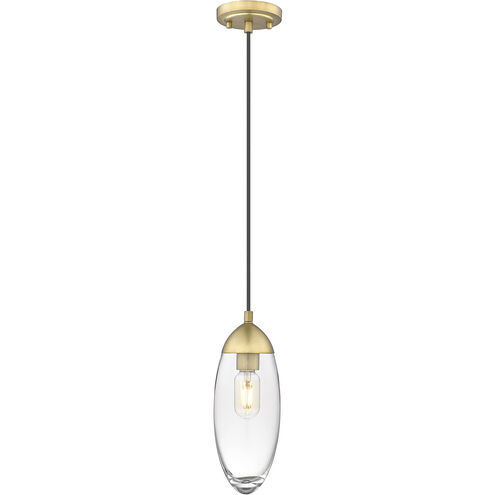 Arden 1 Light 4.5 inch Rubbed Brass Pendant Ceiling Light