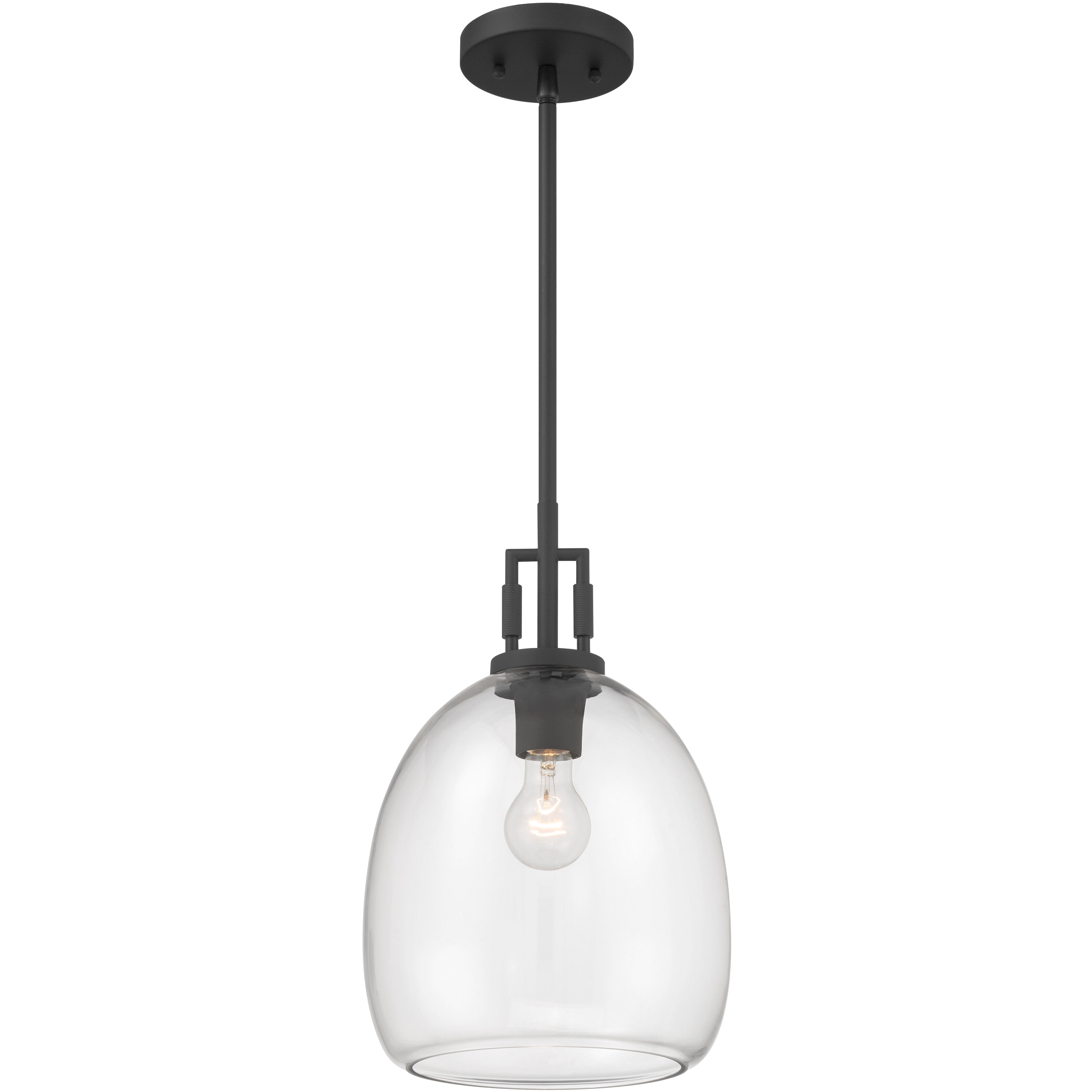 Orbis 1 Light 10 inch Dark Matte Black Mini Pendant Ceiling Light