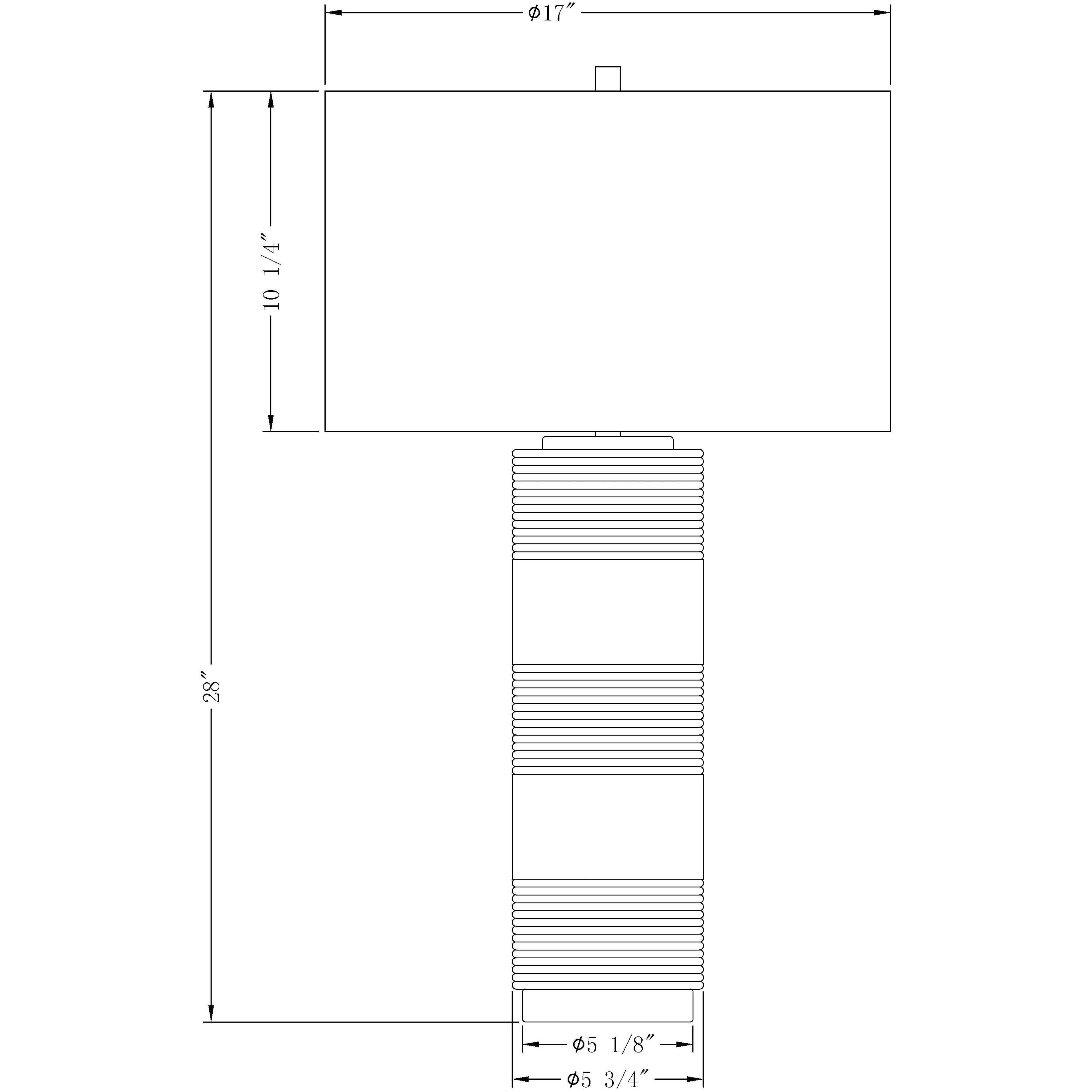 Hunter 28 inch 150.00 watt Bronze Table Lamp Portable Light, Finely Ribbed Surface