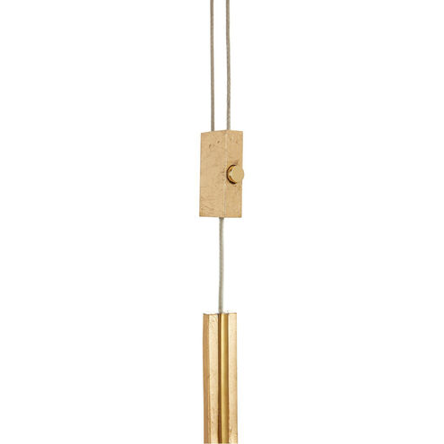 Zeitlos LED 54 inch Gold Leaf Linear Pendant Ceiling Light, Bankamp Ghia