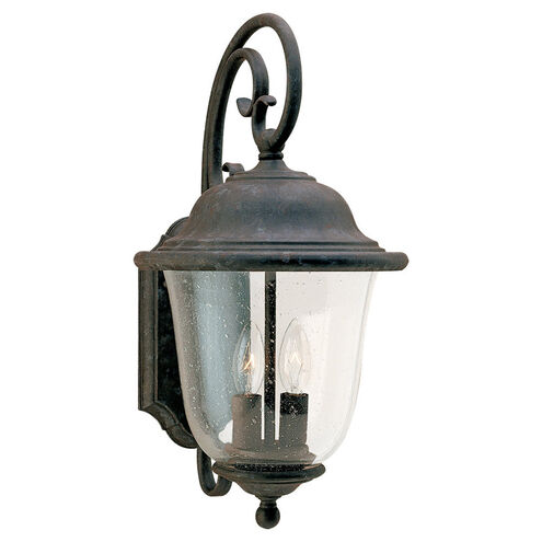 Trafalgar 2 Light 18 inch Oxidized Bronze Outdoor Wall Lantern, Large