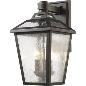 Bayland 3 Light 16.63 inch Oil Rubbed Bronze Outdoor Wall Light in 7.31, Back plate is  5 " w x 11 " H