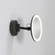Mascali LED 11.26 inch Matte Black Bathroom Magnifying Mirror Wall Light