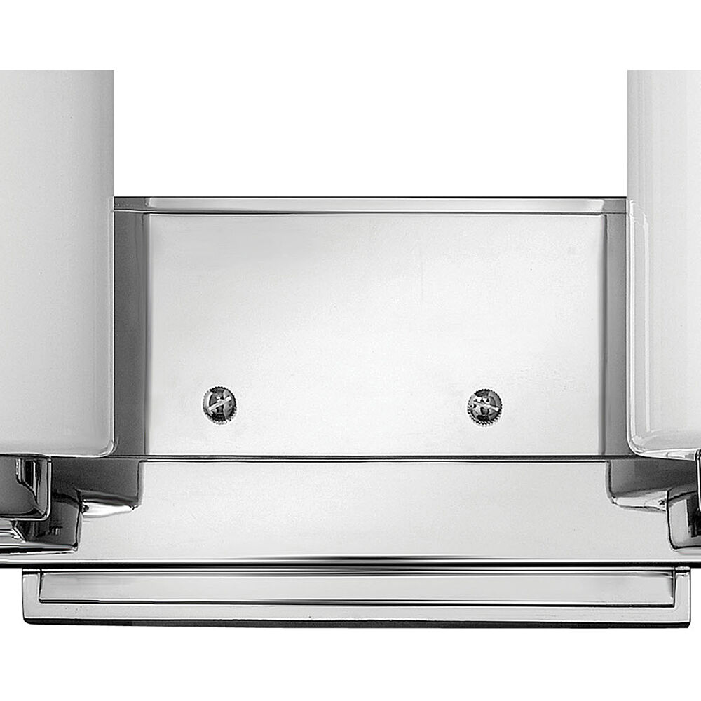 Miley 2 Light 13 inch Chrome Vanity Light Wall Light in Cased Opal