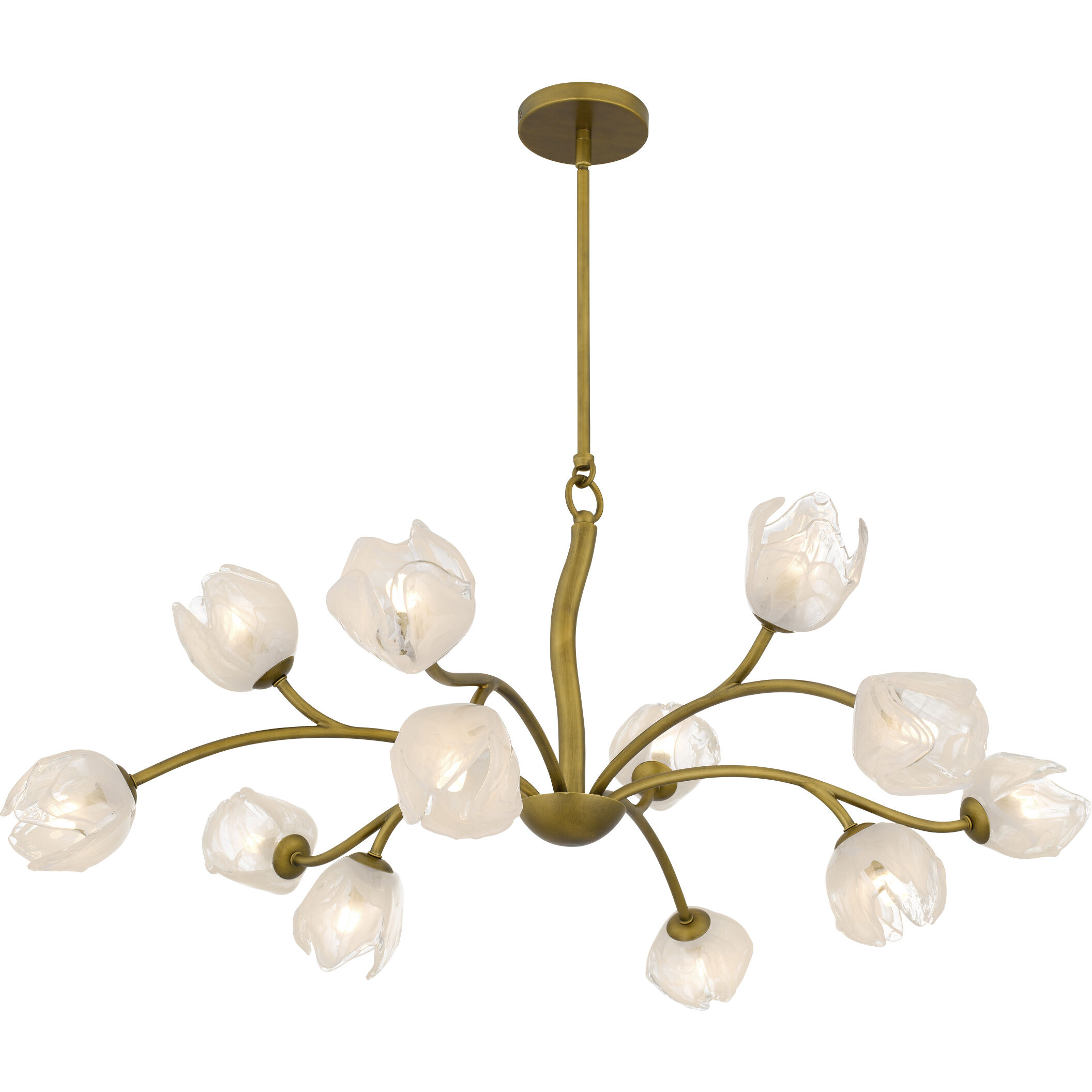Walker 12 Light 40 inch Vintage Brass Chandelier Ceiling Light