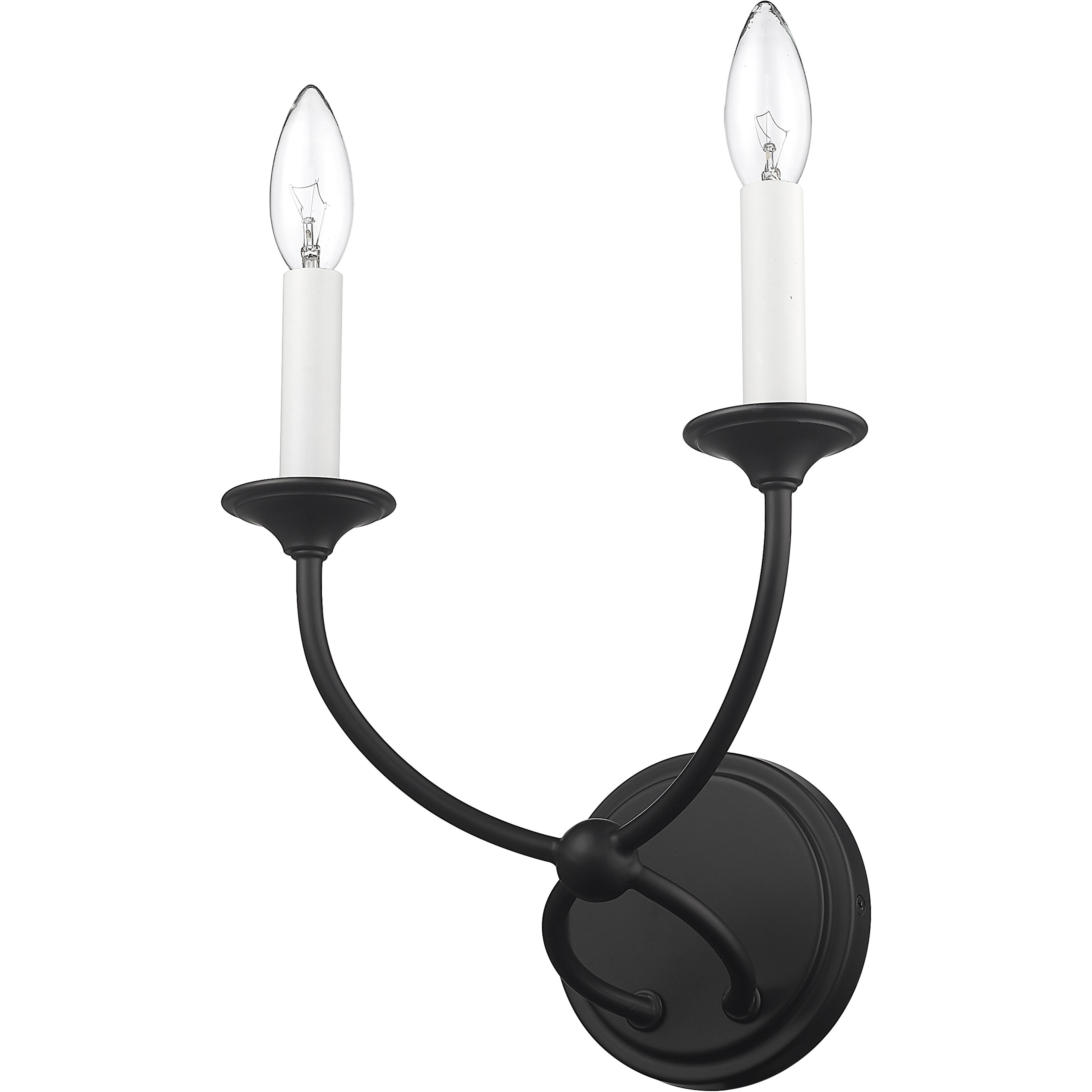 Arabella 2 Light 10 inch Matte Black Wall Sconce Wall Light