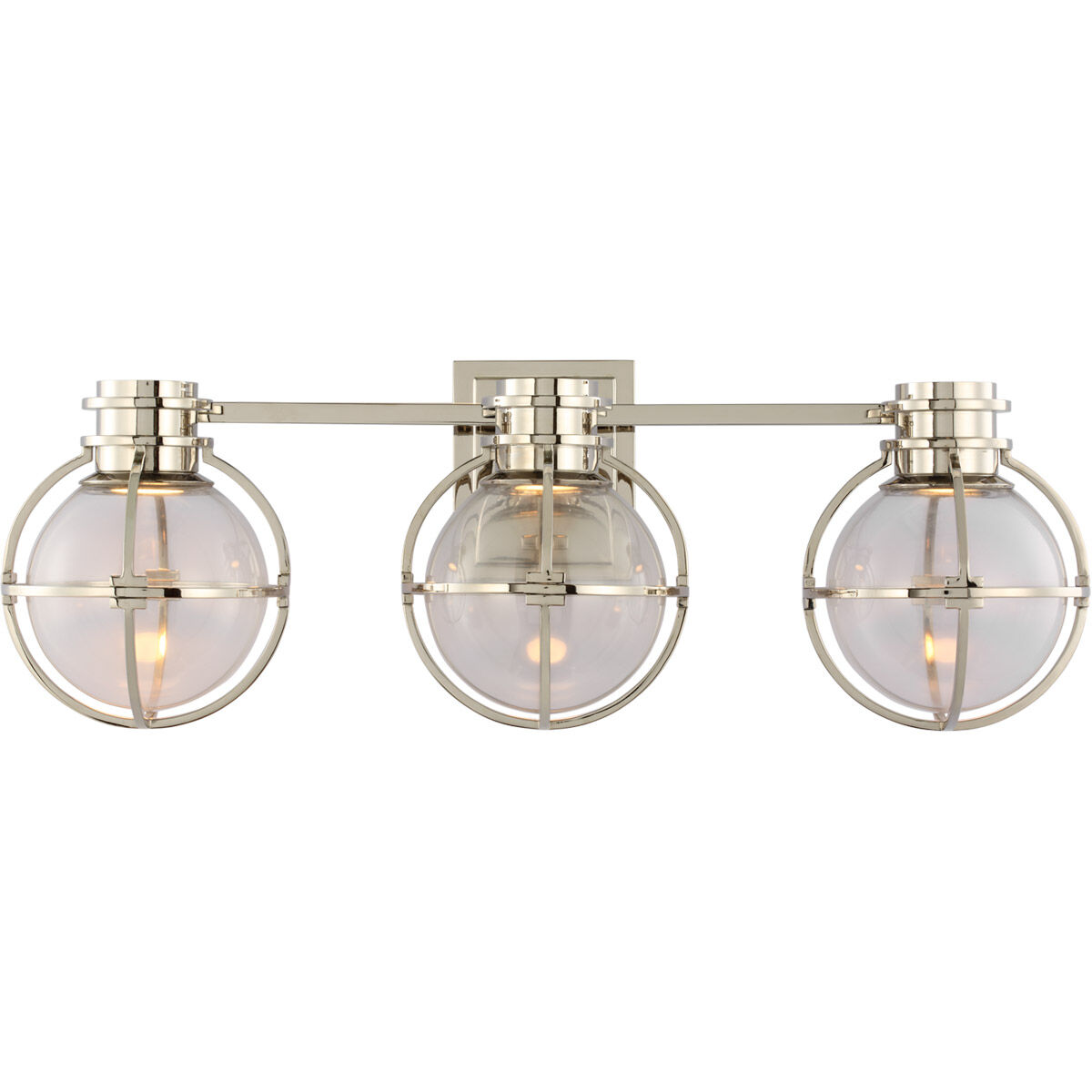 Chapman & Myers Gracie LED 24.5 inch Polished Nickel Triple Bath Sconce Wall Light