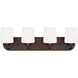 Windom 4 Light 24.38 inch Bronze Wall Bath Fixture Wall Light in Burnt Sienna