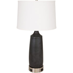 Scatchard 26 inch 100 watt Black Matte Table Lamp Portable Light
