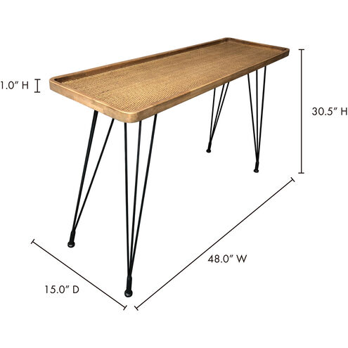 Rollo 48 X 15 inch Natural Console Table