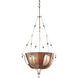 Olivissa 3 Light 21 inch Aged Silver with Purple and Brown Pendant Ceiling Light