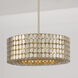 Eliana 4 Light 21.75 inch Champagne Brass Pendant Ceiling Light