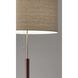 Hamilton 66 inch 150.00 watt Walnut and Antique Brass Floor Lamp Portable Light