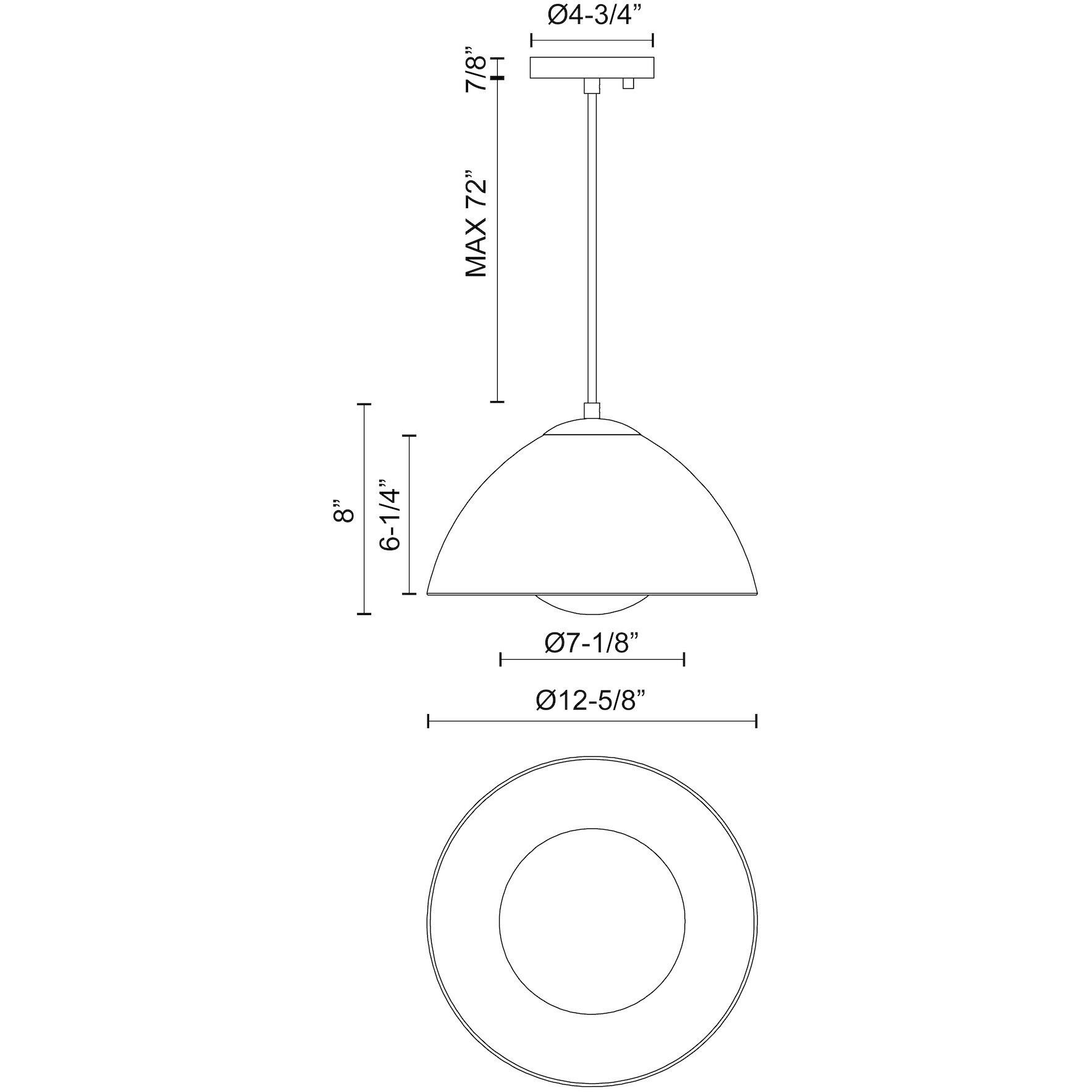 Alora Mood Haven Pendant Ceiling Light in Matte Black