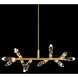 Angelus 10 Light 48 inch Aged Brass Linear Pendant Ceiling Light