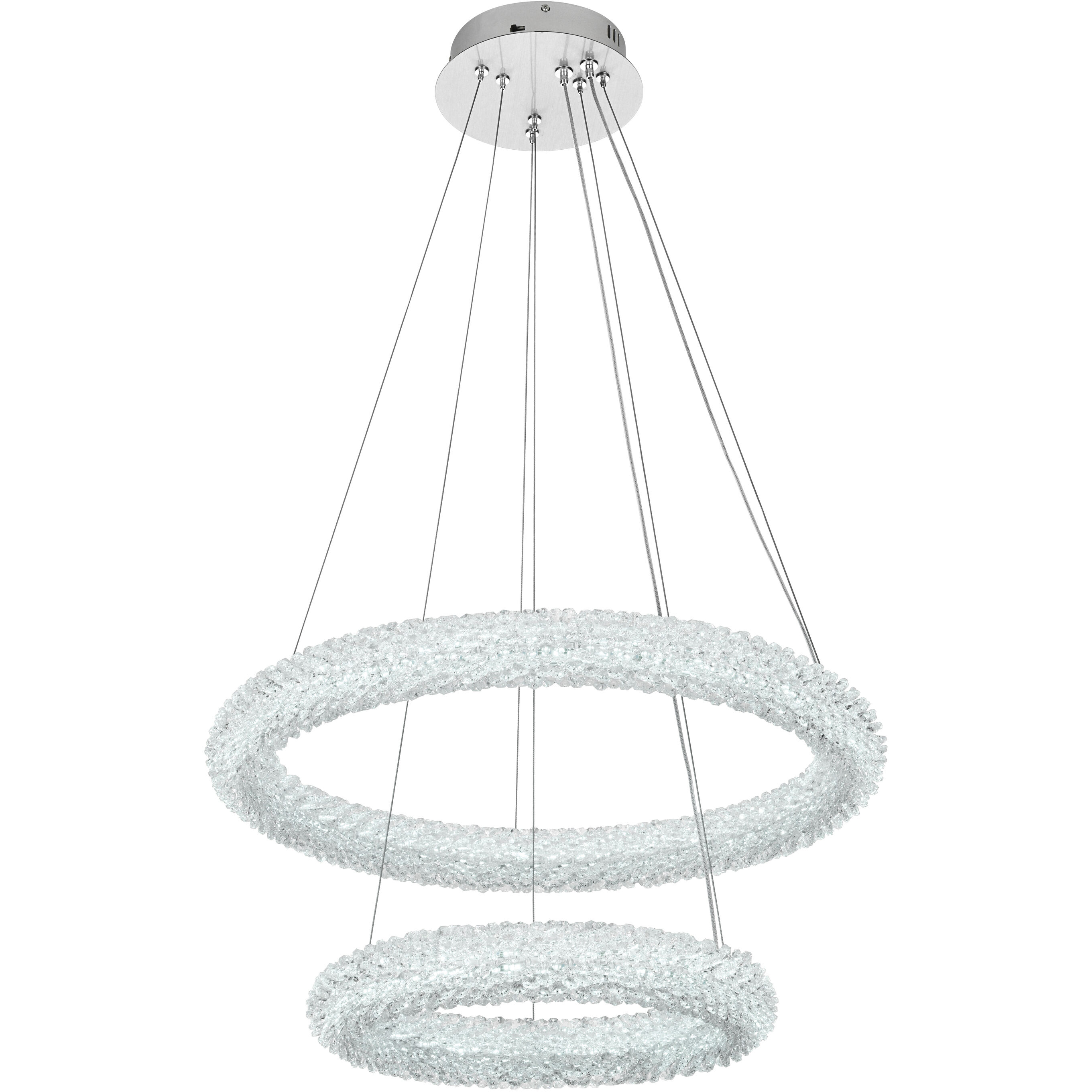 Bowen 2 Light 24 inch Chrome Chandelier Ceiling Light