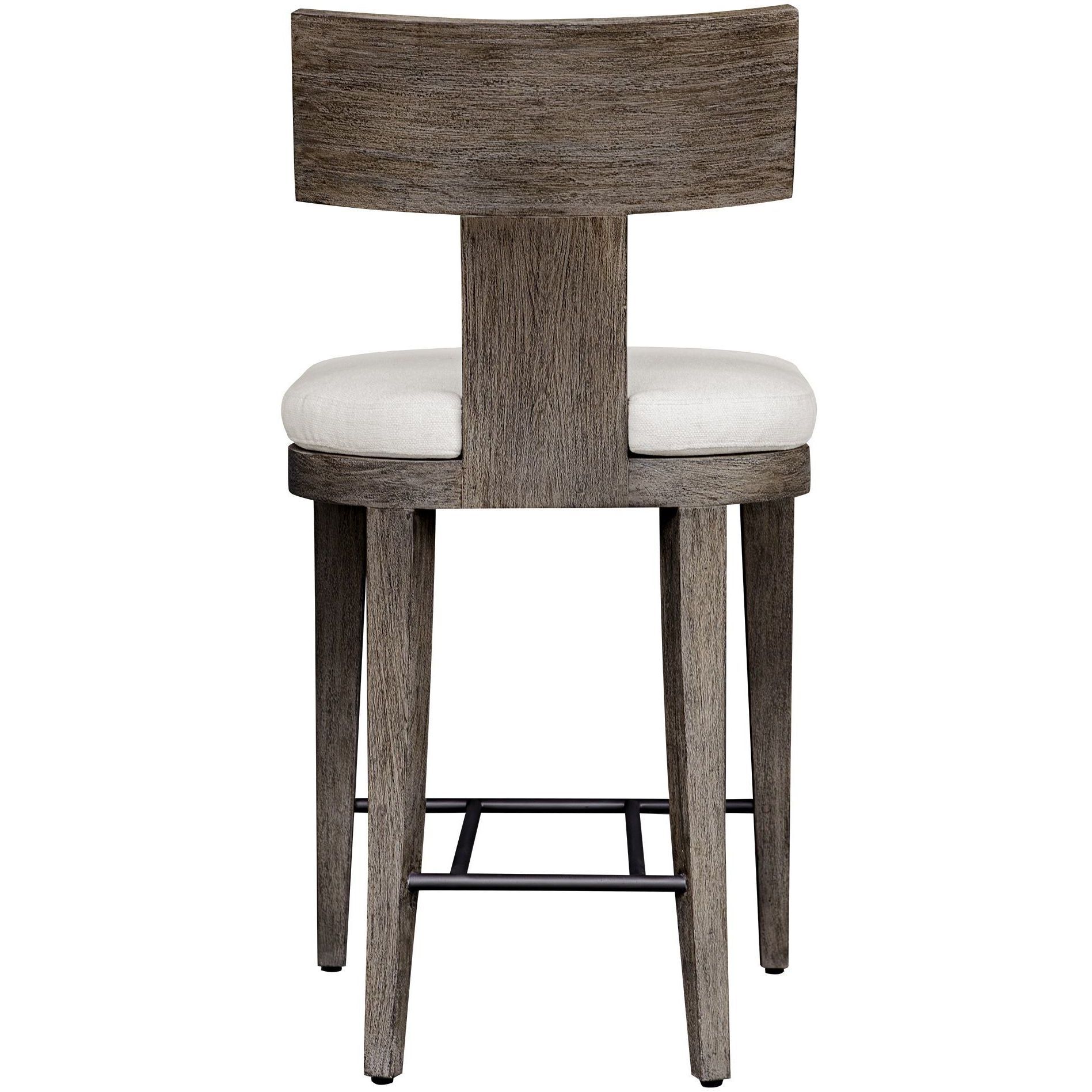 Cellini 39.5 inch Weathered Gray and Oyster White Outdoor Counter Stool