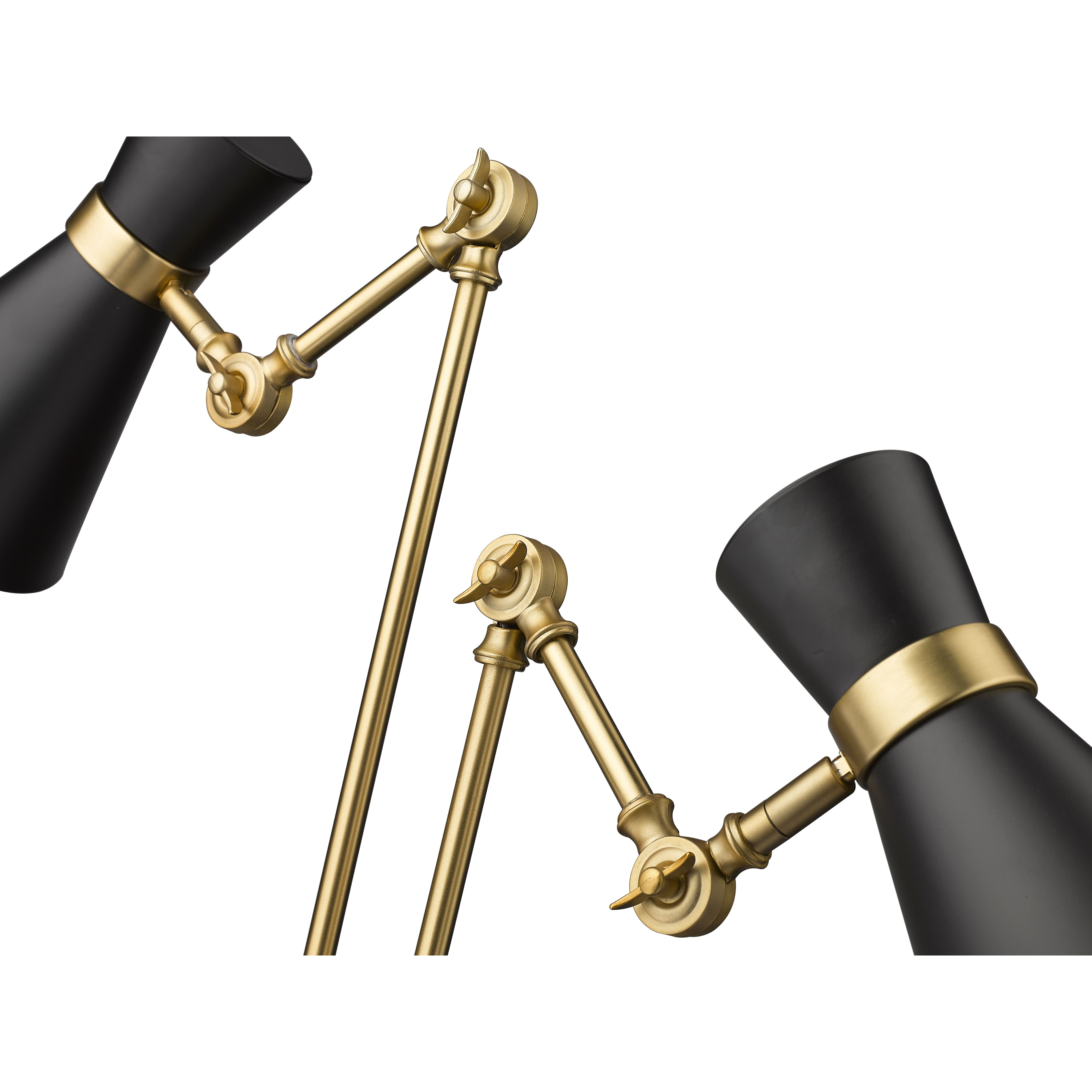 Soriano 56.5 inch 60.00 watt Matte Black and Heritage Brass Floor Lamp Portable Light