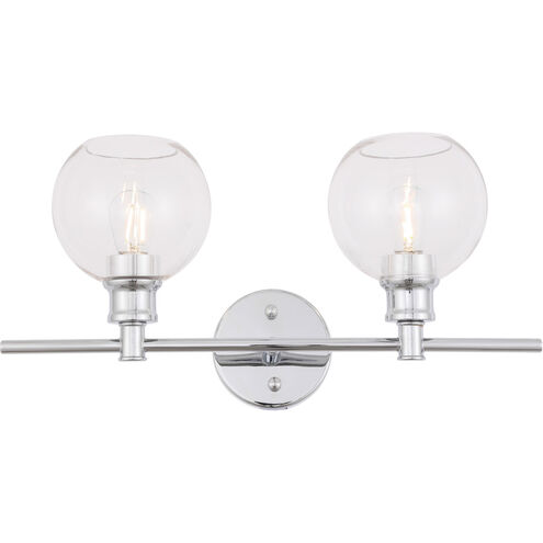 Syracuse 2 Light 19 inch Chrome Wall sconce Wall Light