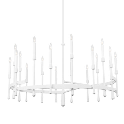 Hathaway 18 Light 52 inch White Plaster Chandelier Ceiling Light