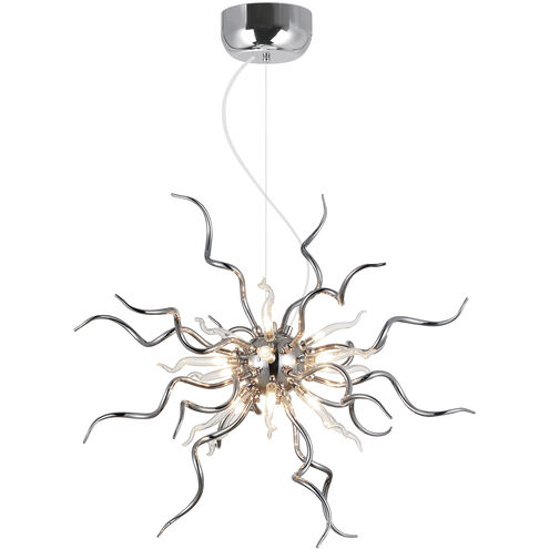 Twist LED 23 inch Chrome Chandelier Ceiling Light