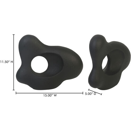 Matter 15 X 11.5 inch Sculpture in Black, Ecomix