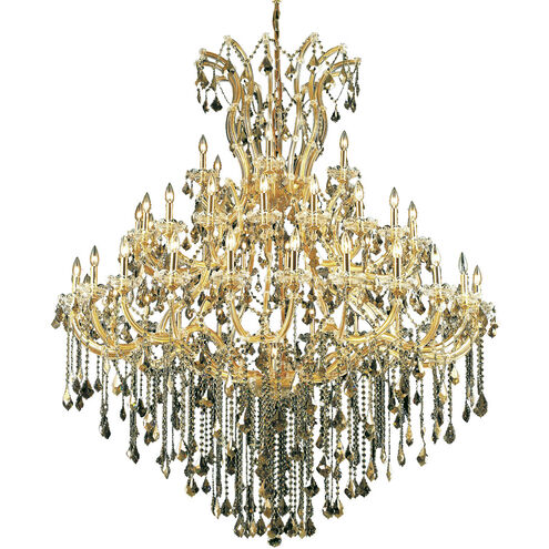 Maria Theresa 49 Light 60 inch Gold Foyer Ceiling Light in Golden Teak, Royal Cut