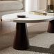 Delaney 52 X 24 inch White Marble and Umber Mango Wood Coffee Table