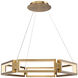 Mies LED 35 inch Aged Brass Chandelier Ceiling Light in 35in.
